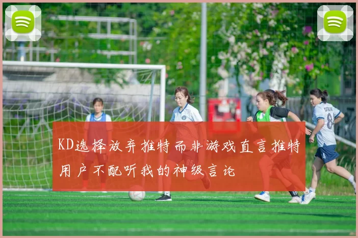 KD选择放弃推特而非游戏直言推特用户不配听我的神级言论